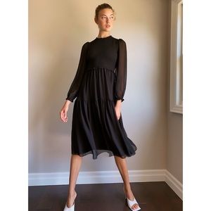 Aritzia Wilfred Black Rosalyn Dress